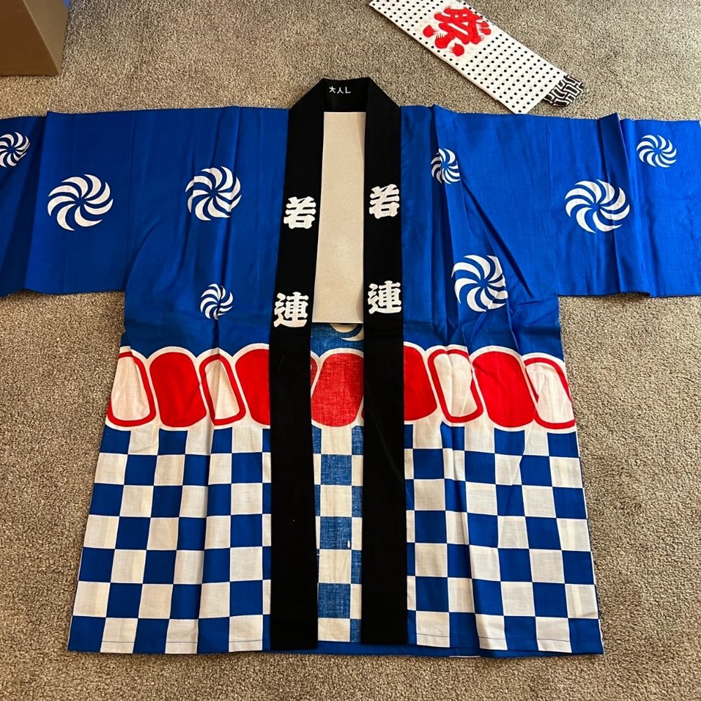 Happi Coat for Japanese Matsuri Festival Happy - Costume Traditional Kimono obon